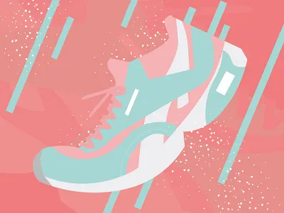 Sneakers, pink design illustration sneakers витрина распродажа