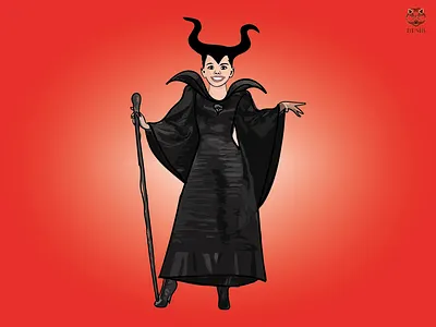 Jr. Maleficent caricature vector vectorart vectorportrait