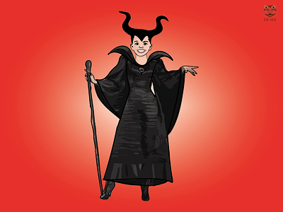 Jr. Maleficent caricature vector vectorart vectorportrait