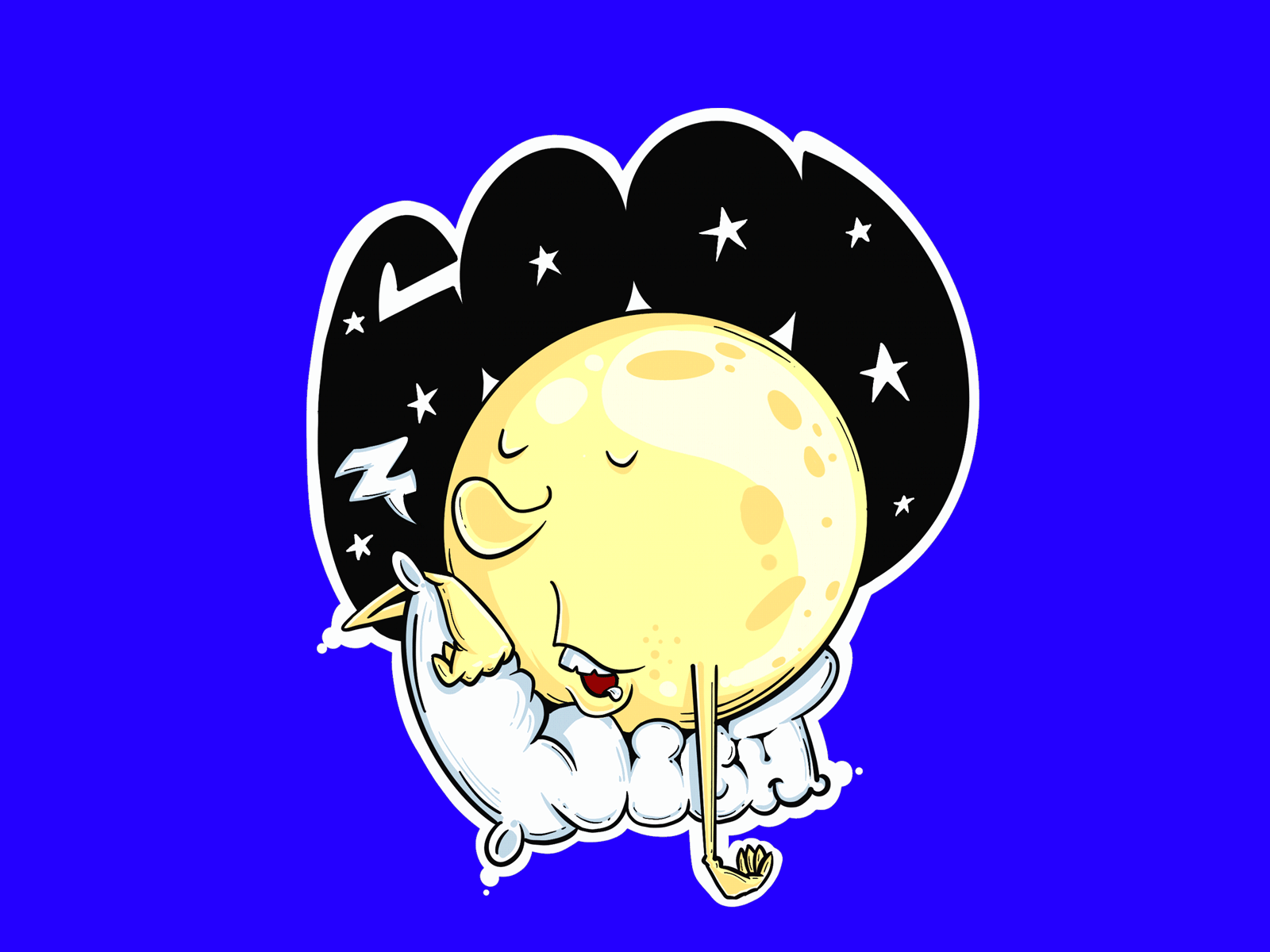 Good Night cartoon cartoon character gif illustration lettering procreate stickers