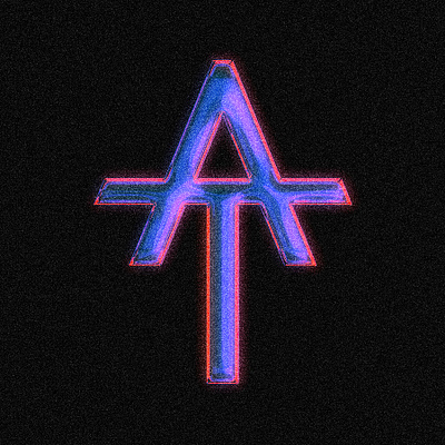 ASTRAL THROB LOGO 80s 90s branding channel chillwave darksynth graphic design logo synthwave youtube