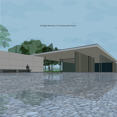 The Barcelona Pavillion | Ludwig Mies van der Rohe | Lilly Reich architect architects architecture architectures art artist artists arts design digital art digital artist digital artists digital arts illustration illustrations vector visual art visual artist visual artists visual arts