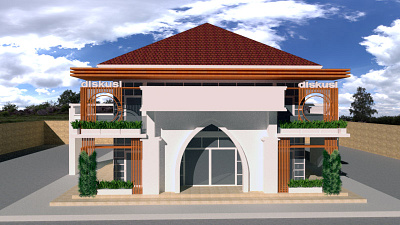 Diskusi Cafe 3d 3d design design exterior exterior design exterior rendering home interior vascad