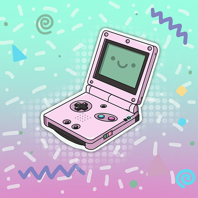 Retro Handheld design illustration retro