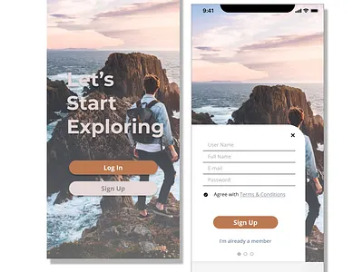 Sign Up - Mobile app design mobile signup ui ux