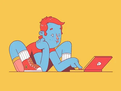 Just browsing design flat illustration