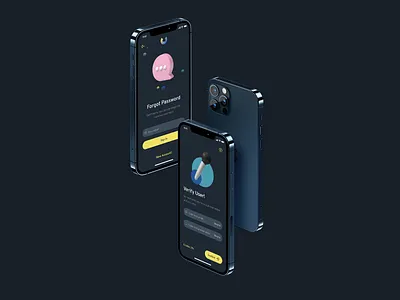 Darkmode Verify app darkmode design forgot ios kit metmoi mobile template ui verify