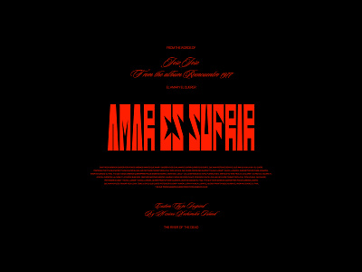 AMAR ES SUFRIR adobe illustrator adobe photoshop graphic design music personal type typography vector