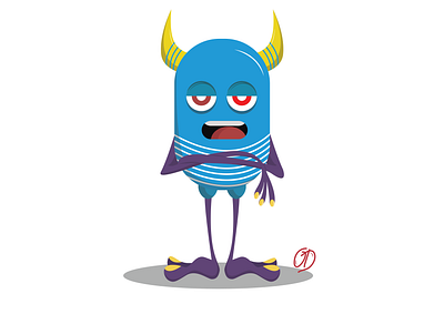 Monster no.2 2d art aesthetic character character design colorful design doodle graphic design illustration monster