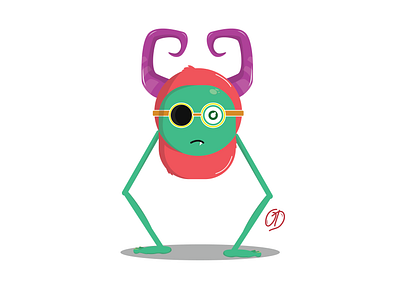 Monster no.1 2d art aesthetic character character design colorful design doodle graphic design illustration monster