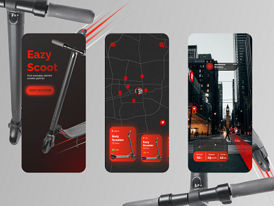 Scooter Rent APP app concept scooter scooter rent transportation