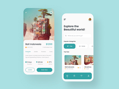 Travel App app clean illustration ios minimal minimalist mobil travel travel app ui ux ux