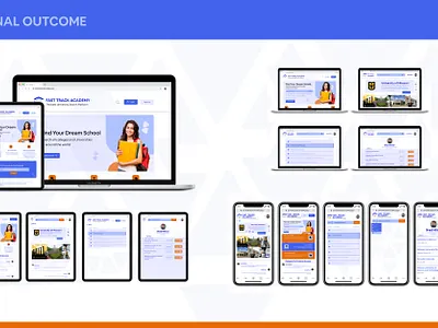 Fast Track Academy - website re-design academics app college education figma mobile school search uidesign university