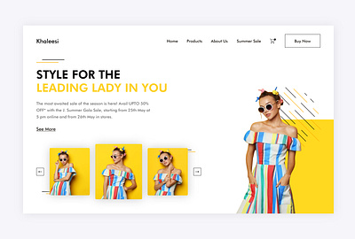 Khaleesi Clothing Landing Page ui brand branding design dress dribble fashion design flat design graphic design illustration landing page ui minimal mockup modern design motion graphics ui user experience user interface ux wireframe