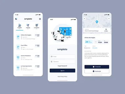App Concept for Laundry Service Provider app ui app uiux app ux cleaning app digital product design illustration interaction design janitor app maintenance app minimalistic app ui design ux design