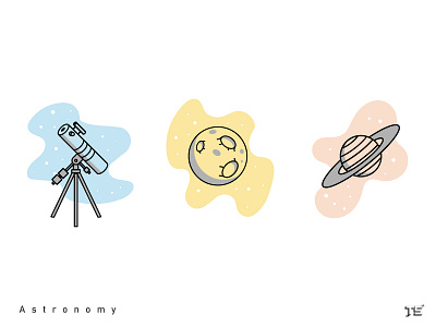 Astronomy Icons flat graphic design icons illustration space vector