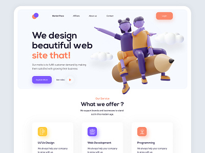 Web Design & Development-Landing Page idea design illustration landing page design landingpage minimal modern design trendydesign trendyweb trendywebtemplate ui uidesign webdesign webdevelopment website websitedesign