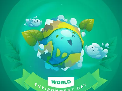 World Environment Day 3d graphic design