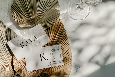 Kaya- Organic skincare Logo & Brand identity beauty logo brand identity branding business card design feminine logo lineart logo logo design makeup logo minimal logo organic brand skincare skincare logo woman logo