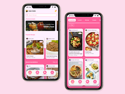 Home Page - Recipe Mobile Apps app app design apps art branding clean cute design designer flat home homescreen illustration mobile mobile apps ui uivisual ux uxdesign