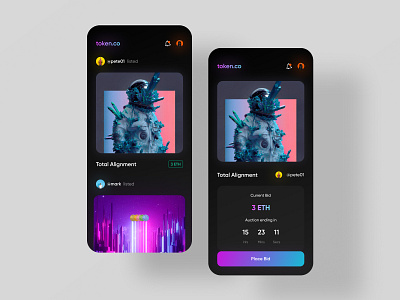 NFT Marketplace app design dribbble nft ui uiux ux