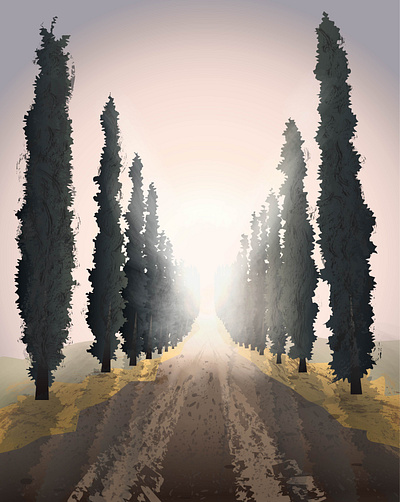 the road to light graphic design illustration vector природа