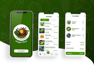 Veggi Mart (Vegetables App) app app design design food app graphic design grocery app illu illustration ios iphone app mobile mobile app mobile apps mobile apps design mobile ui product design ui uiux ux vegetable app