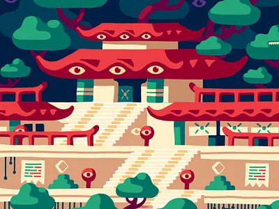 Enigmatic Monastery design graphic design icon icons illustration