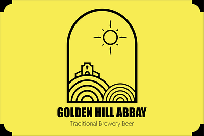 Golden Hill Abbay - Traditional Beer Brand art branding clean design graphic design icon illustration illustrator logo logodesign vectorial