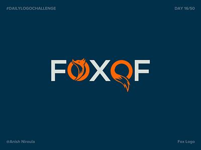 FOXOF - Fox Logo | Day 16 #dailylogochallenge brand design branding dailylogochallenge design foxlogo foxof logo logodesign