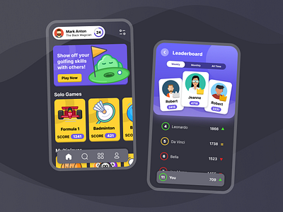 Game Leaderboard app dailyui design games ui
