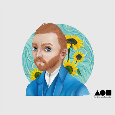 Blue Vincent animation character design digital painting digitalart illustration nft nftartist nftcommiunity photoshop