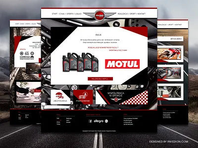 🛵 Kujawa Motor - Motorbikes, Scooters, Quads Website black branding business company design invitation invites moto motorbike quad red road scooter sport web web design website white