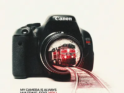 Compositing "My camera" design graphic design photoshao