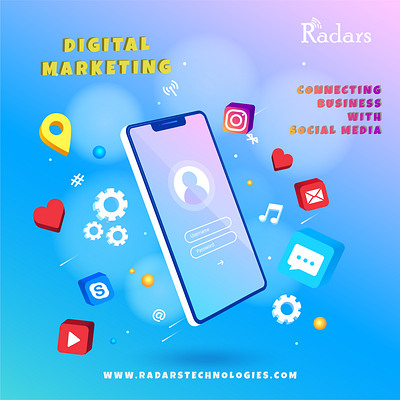 Digital Marketing 2danimation 3d animation branding design illustration