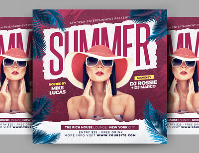 Summer Flyer event flyer flyer flyer design flyer template instagram mock up party party flyer print template psd template summer summer beach summer design summer flyer summer party summer poster summer template template template design