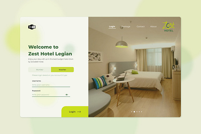 Wifi Login Pop-up Page for Budget Hotel desktop hotelweb user interface webdesign website wifi