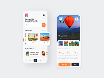 Travel App UI Explorations✈️✈️ agency landing page app design clean ui header exploration landing landing page landing page design landingpage mobile app mobile ui online shop online store travel travel agency travel app travel landing page ui ux website design