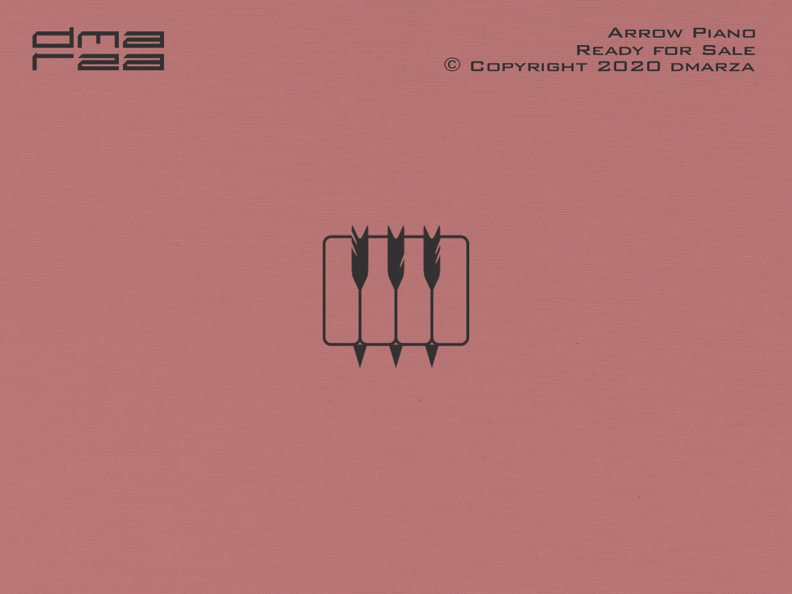 Arrow Piano Logo app art branding design flat graphic design icon illustration logo logodesign minimal symbol vector