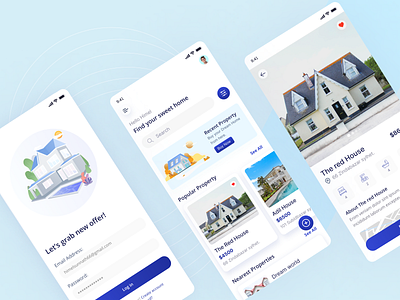 Real Estate app application apps apps design design first apps hellodribbble landing page landing page design landing page ui minimal ui