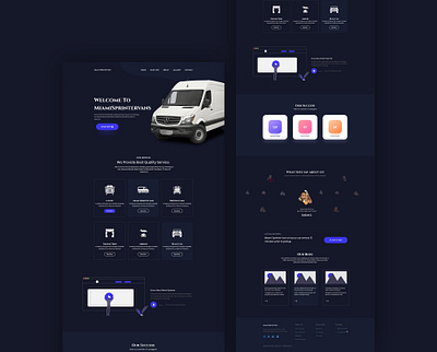 Miami Sprinter Vans Landing Page ui ux