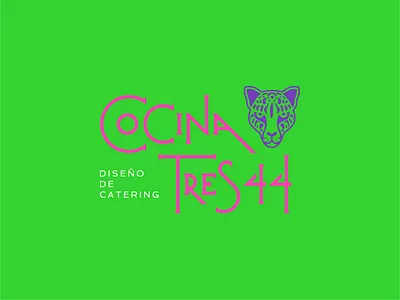 Cocina Tres 44 branding branding restaurant leopard leopard icon leyda luz logo logo food logo restaurant logotype monterrey vector