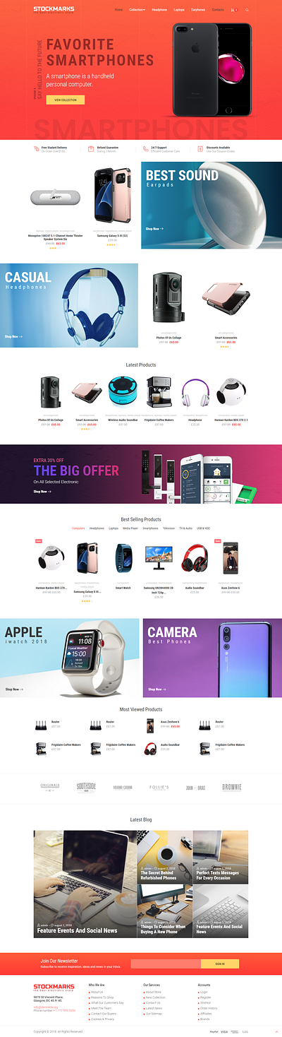 Stock eCommerce Site Design design devsmoni devsmonibd dividesign diviexpert elementor pro illustration psdtowordpress skmoni
