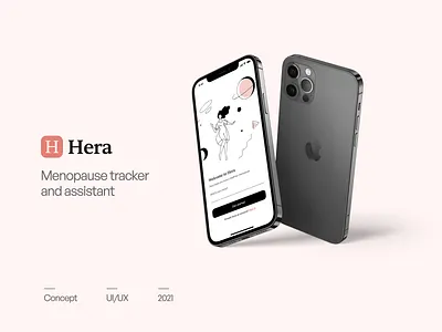 Hera | Menopause Tracker App app app design application clean ui interaction design interface design mobile ui ui design uidesign user experience user interface ux ux design uxdesign