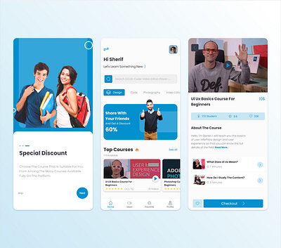 Courses App app design branding design graphic design logo typography ui ui design ui ux