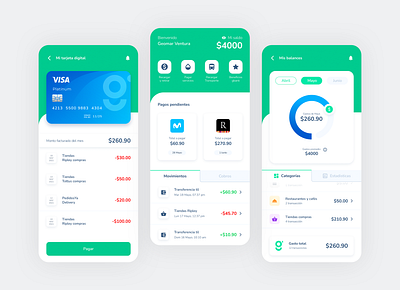 Gbank Inspiration UI app bank card credit card design ui ux