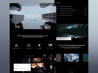 RESCO - Real Estate landing page landing page ui moderndesign real estate landing page web design website design