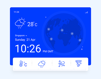 Climate - Widget branding design freelance designer illustration logo pandacraft ui uiux vector webdesign