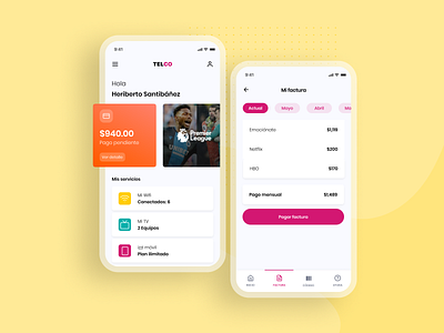 App telco sketch card design graphic design mobile mobile apps product telco yellow