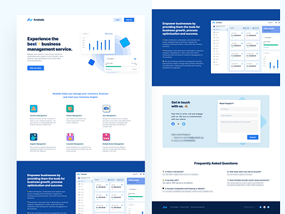 Avalado - Landing page business business management design desktop figma landing page ui ux web web design website